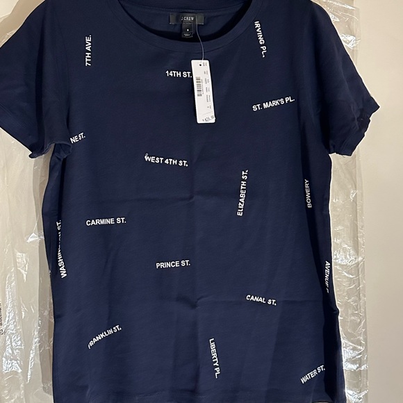 J. Crew New York Greenwich Village Streets T-shirt- Size Small- NWT - Picture 2 of 10